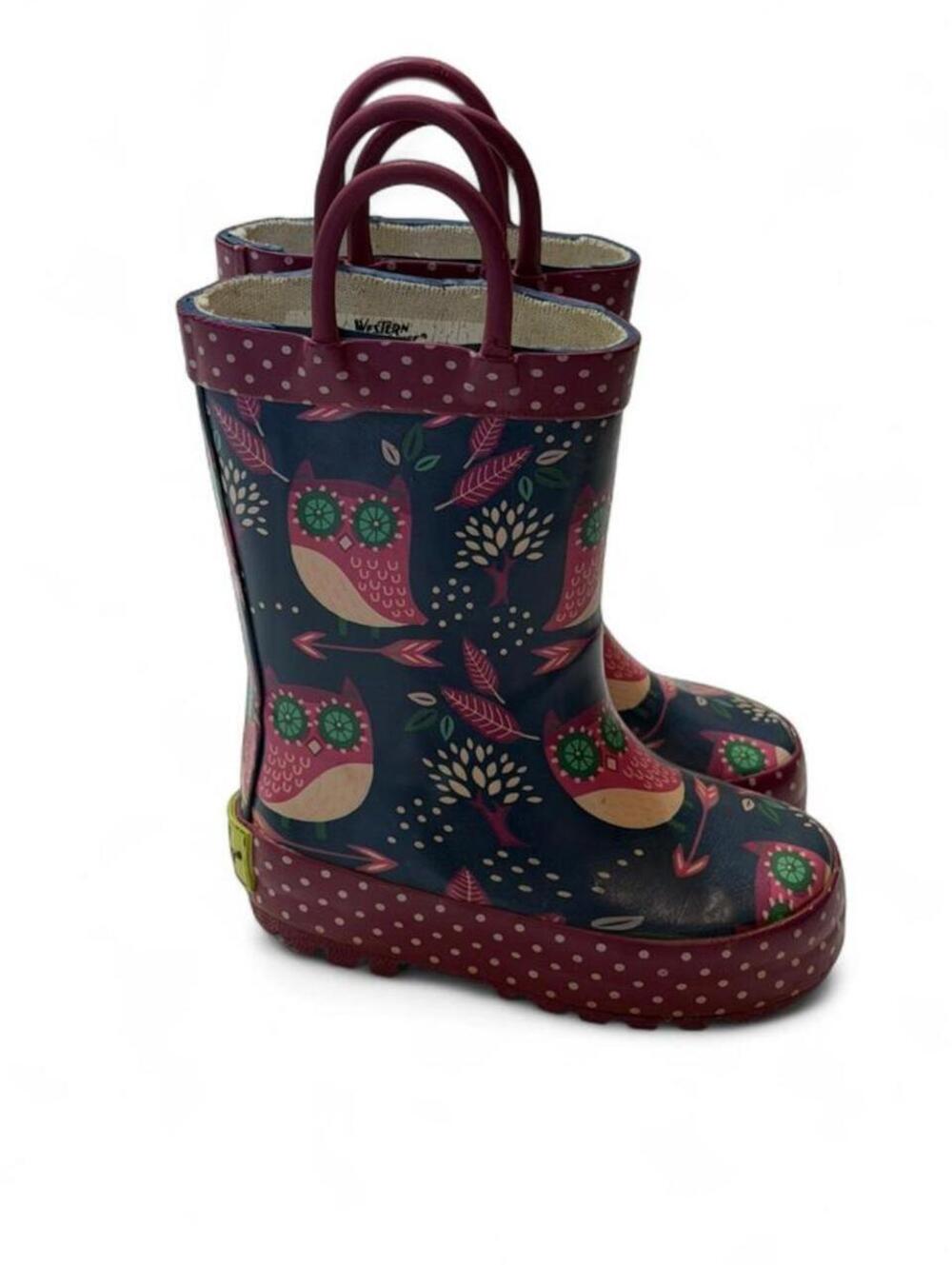 Western Chief Kids Kid's Red and Burgundy Boot